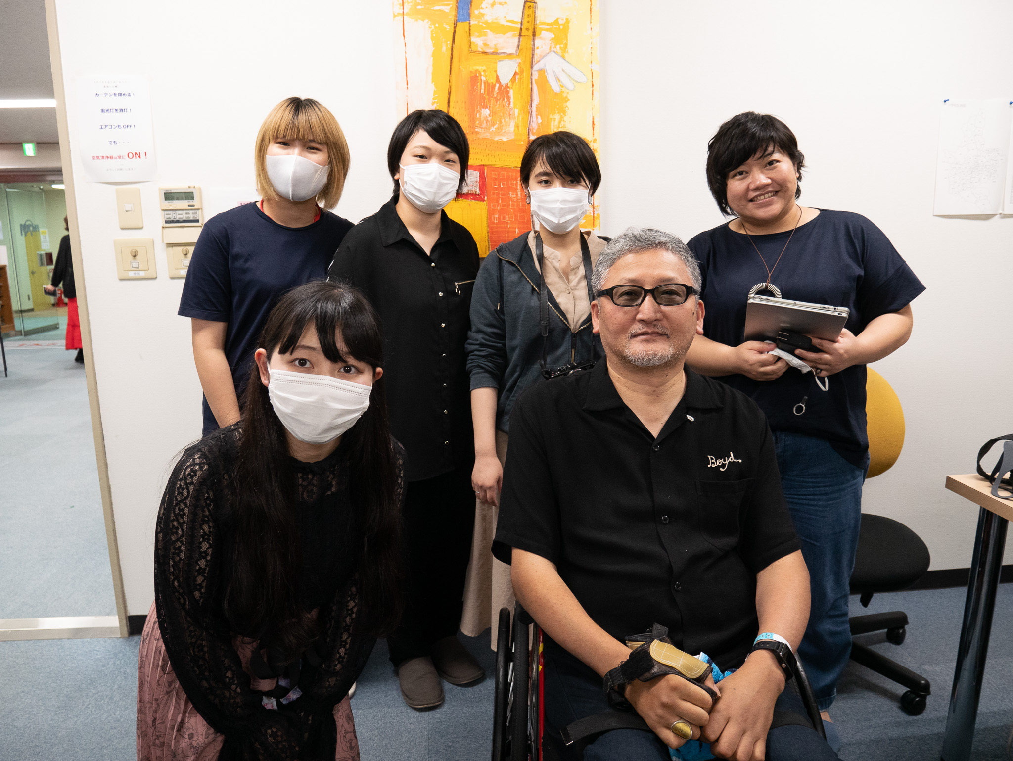 平成音楽大学のボランティアスタッフを迎えてサポートユーザーとの関わりについてのお話。